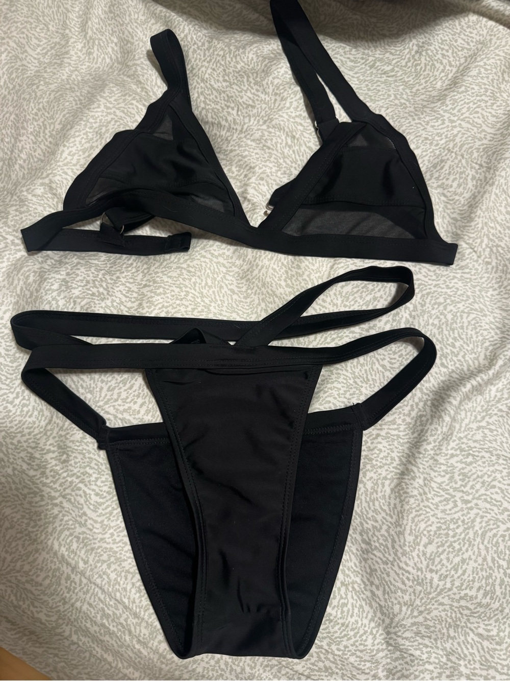 Black Strappy Bikini Set